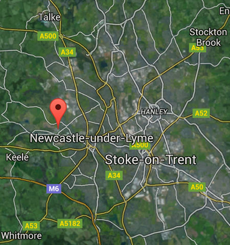 A map of Stoke-on-trent